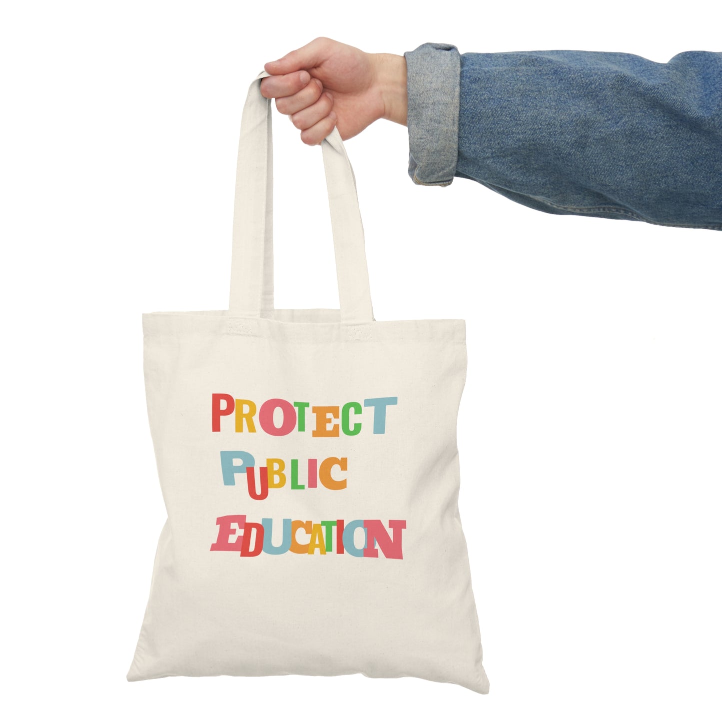 Protect Public Education Natural Tote Bag