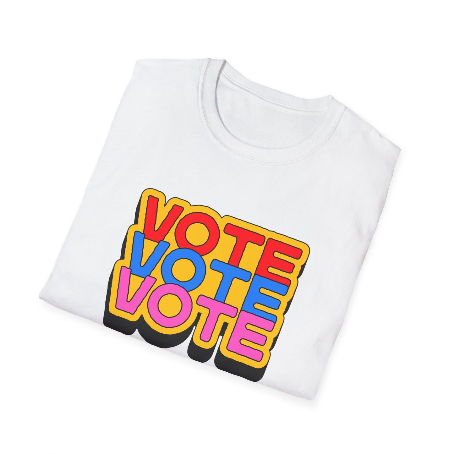 vote vote vote bold Unisex Softstyle T-Shirt