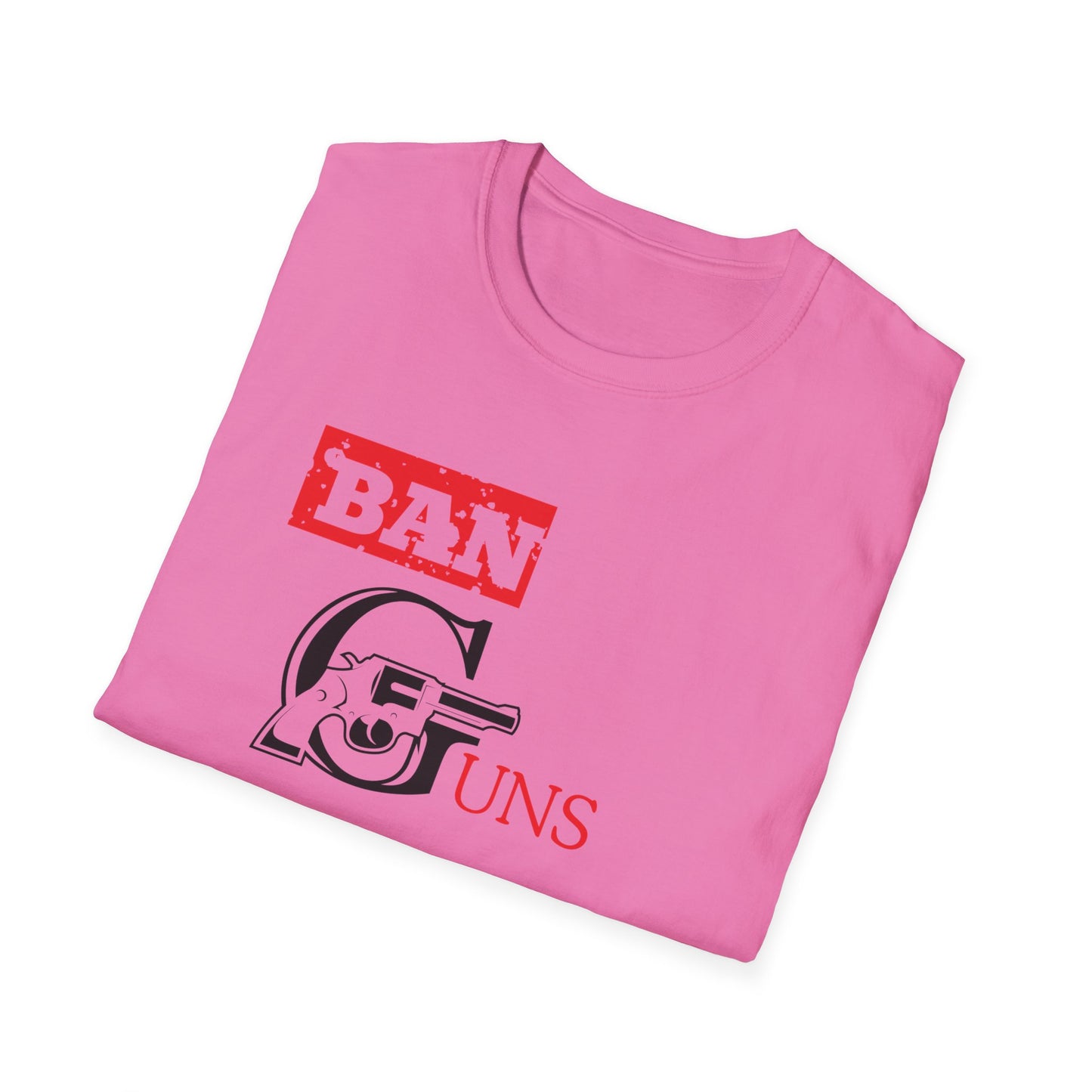 Ban Guns not Books Red Unisex Softstyle T-Shirt