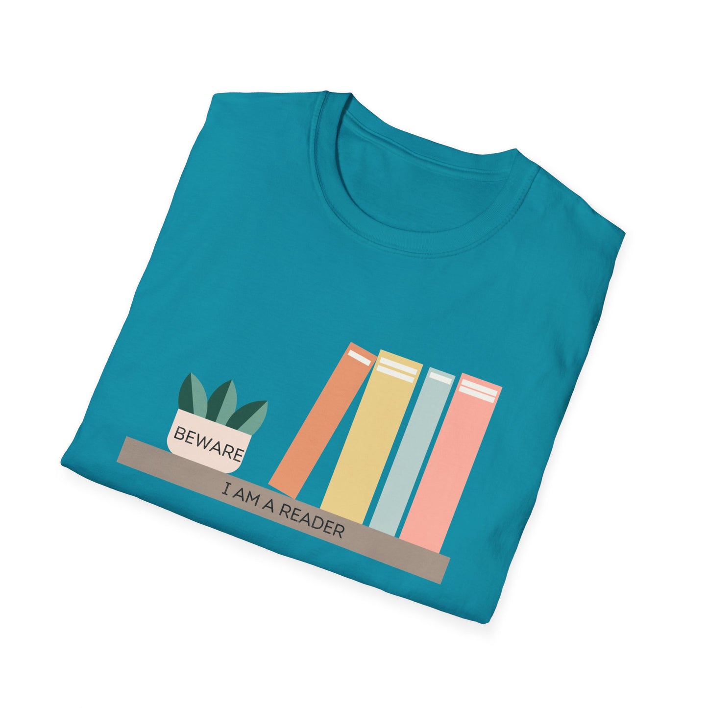 Beware I am a reader Unisex Softstyle T-Shirt