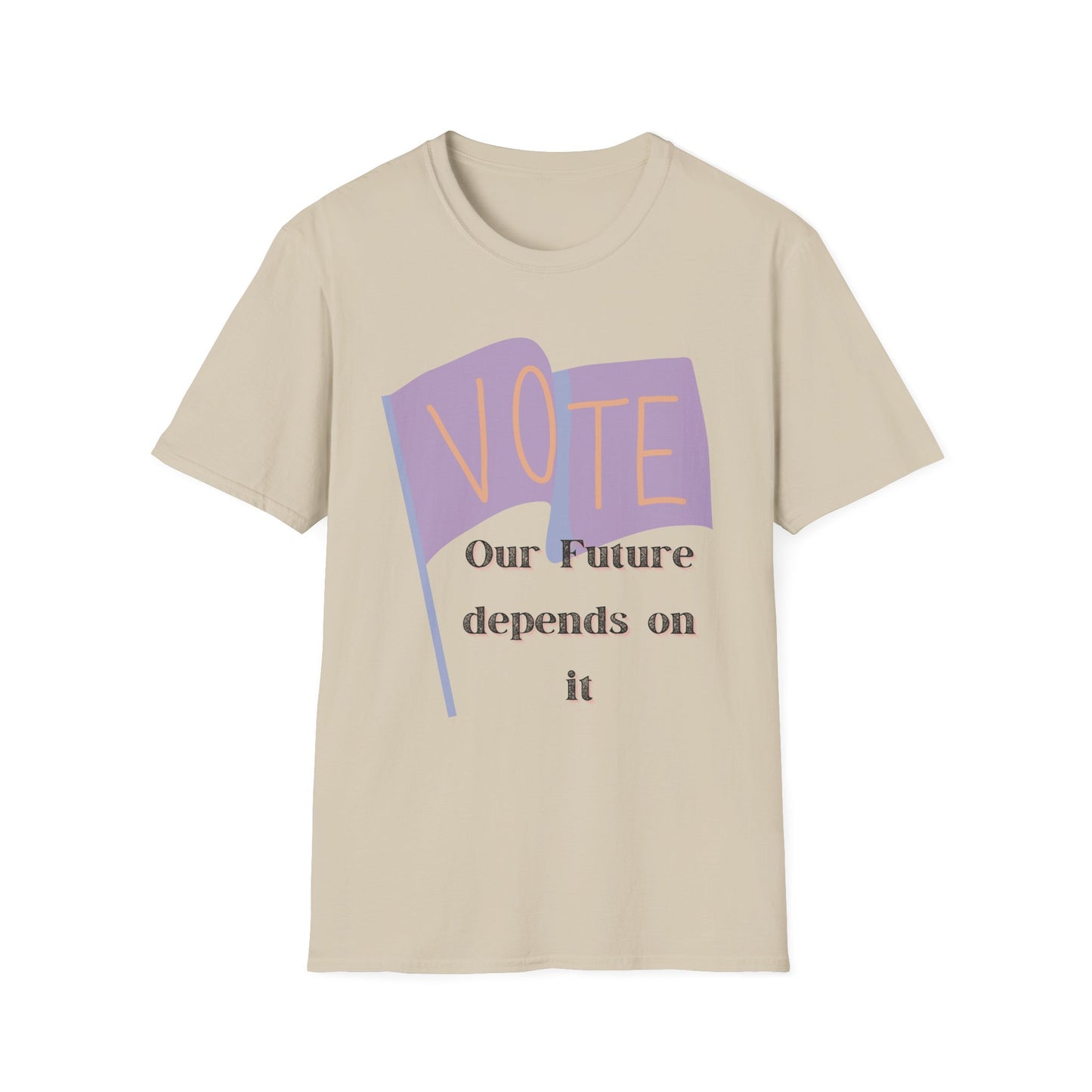 Vote our future depends on it  Unisex Softstyle T-Shirt