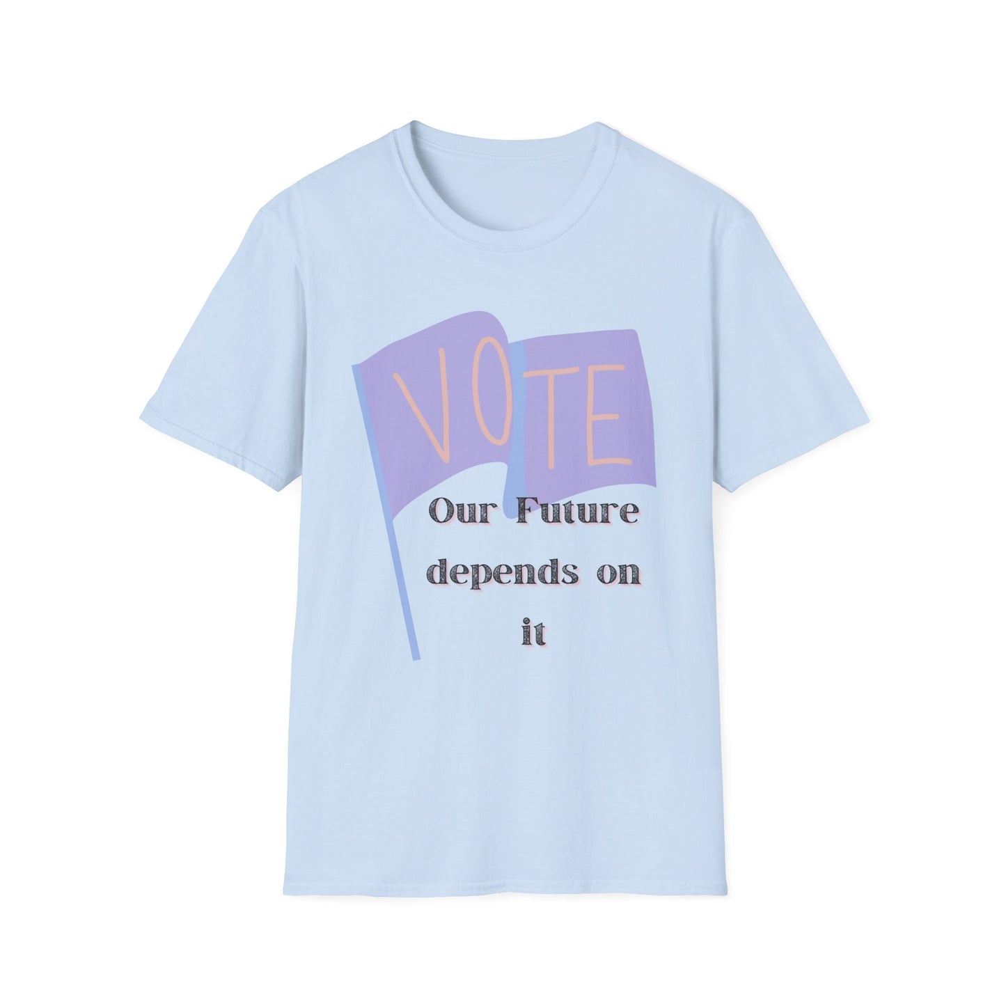 Vote our future depends on it  Unisex Softstyle T-Shirt