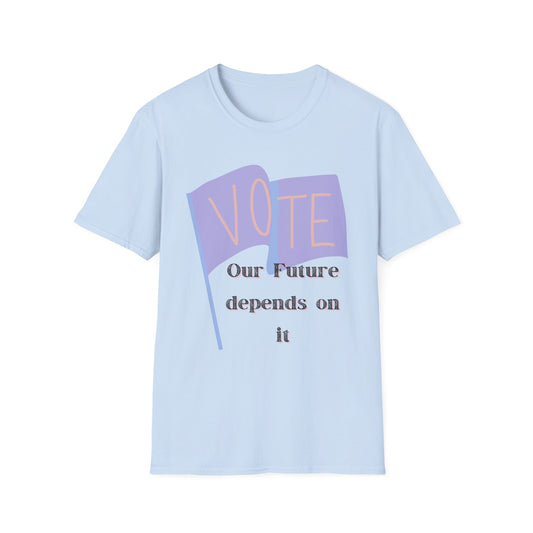 Vote our future depends on it  Unisex Softstyle T-Shirt