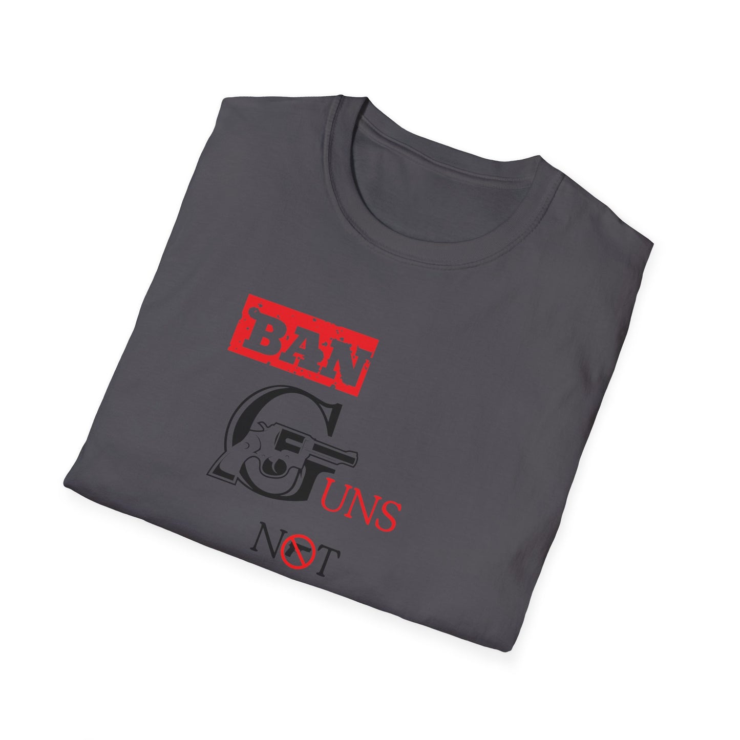 Ban Guns not Books Red Unisex Softstyle T-Shirt