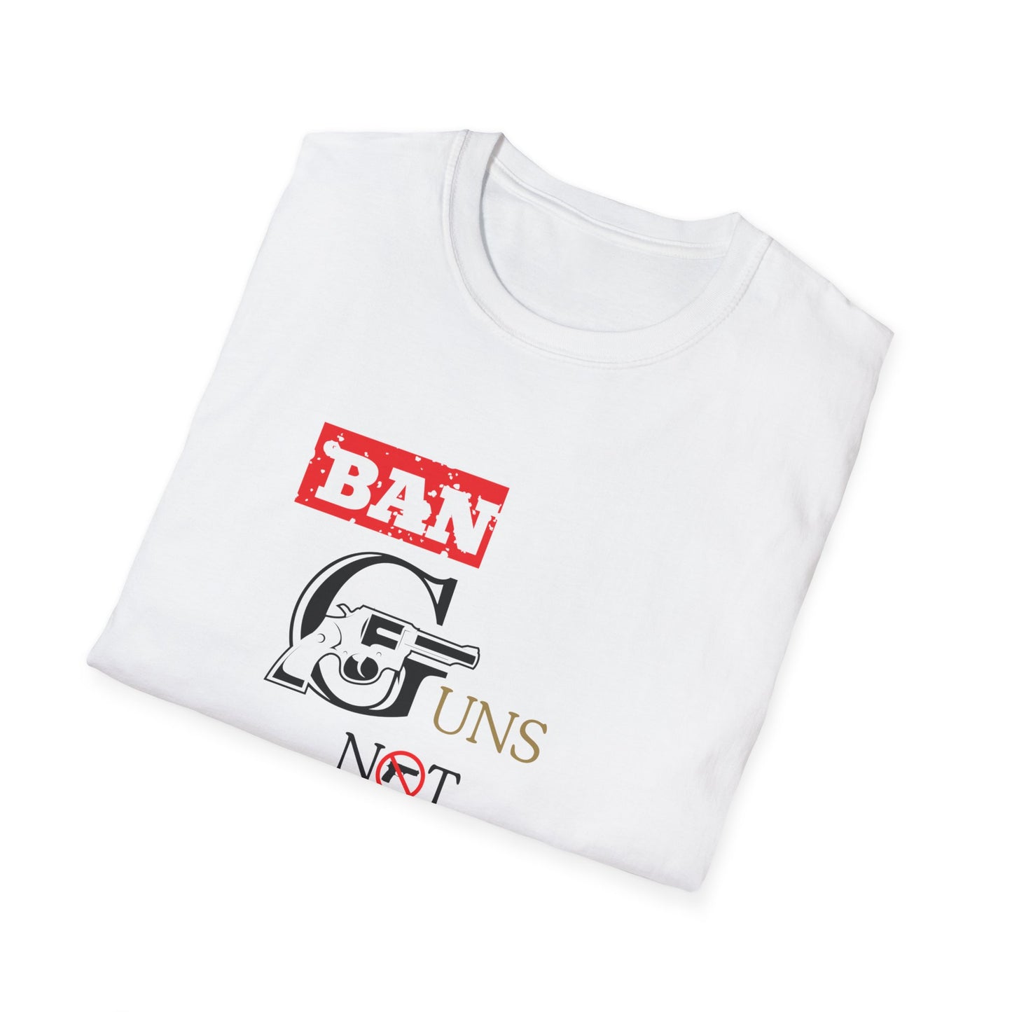 Ban Guns not Books golden rings Unisex Softstyle T-Shirt