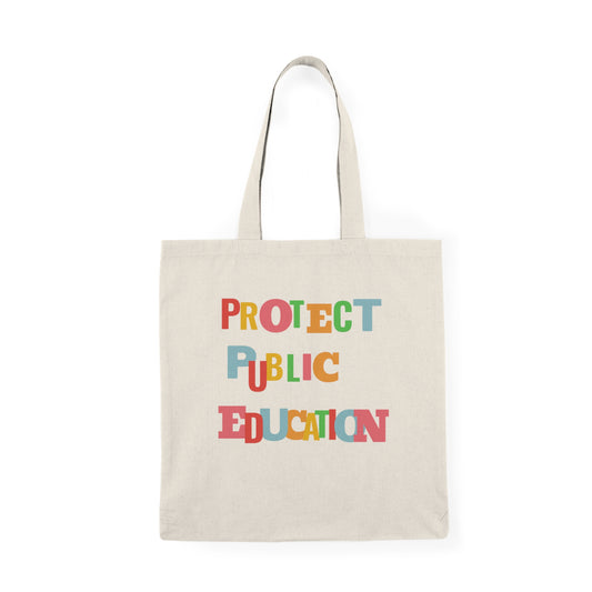 Protect Public Education Natural Tote Bag