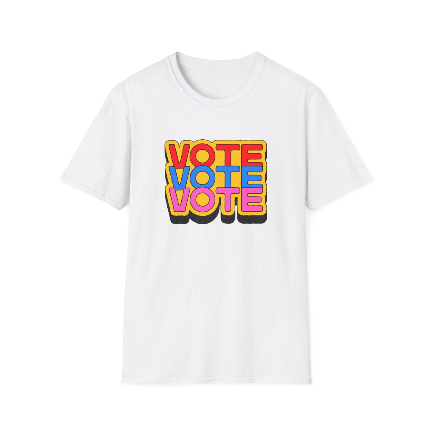 vote vote vote bold Unisex Softstyle T-Shirt