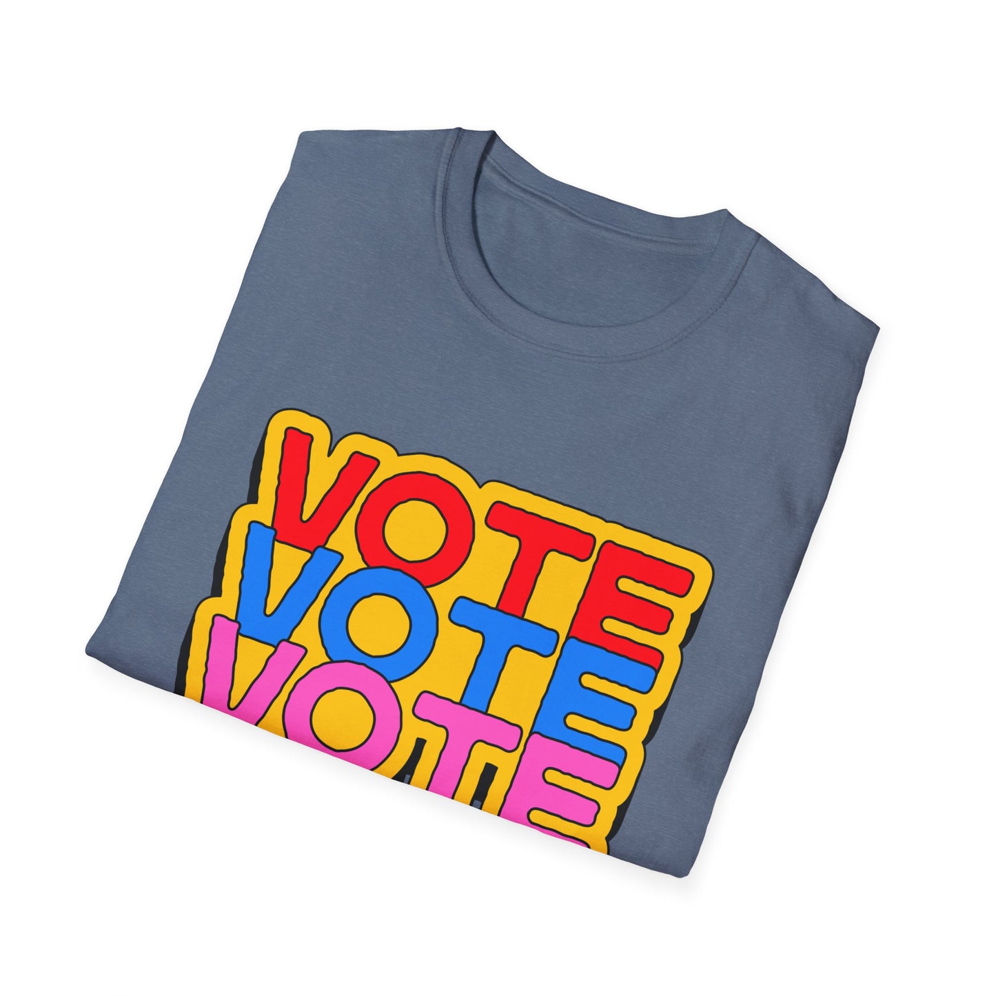 vote vote vote bold Unisex Softstyle T-Shirt