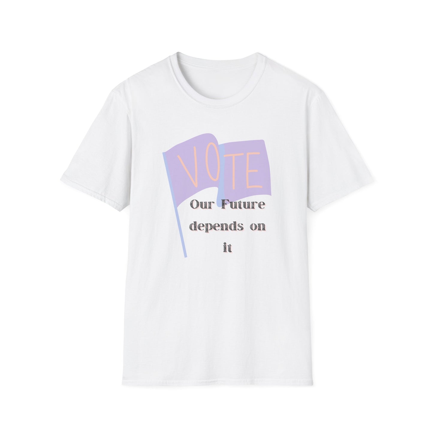 Vote our future depends on it  Unisex Softstyle T-Shirt