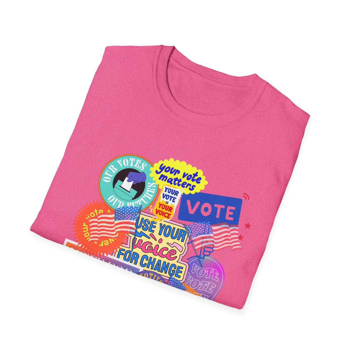 vote vote vote   Unisex Softstyle T-Shirt