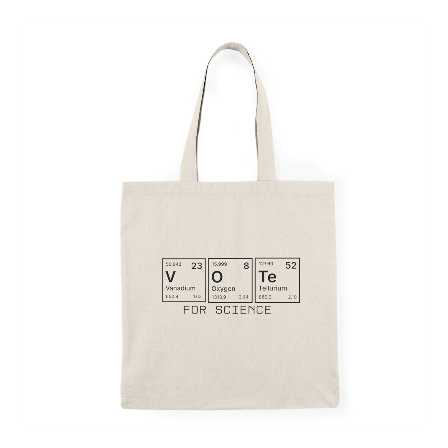 Vote for science Natural Tote Bag