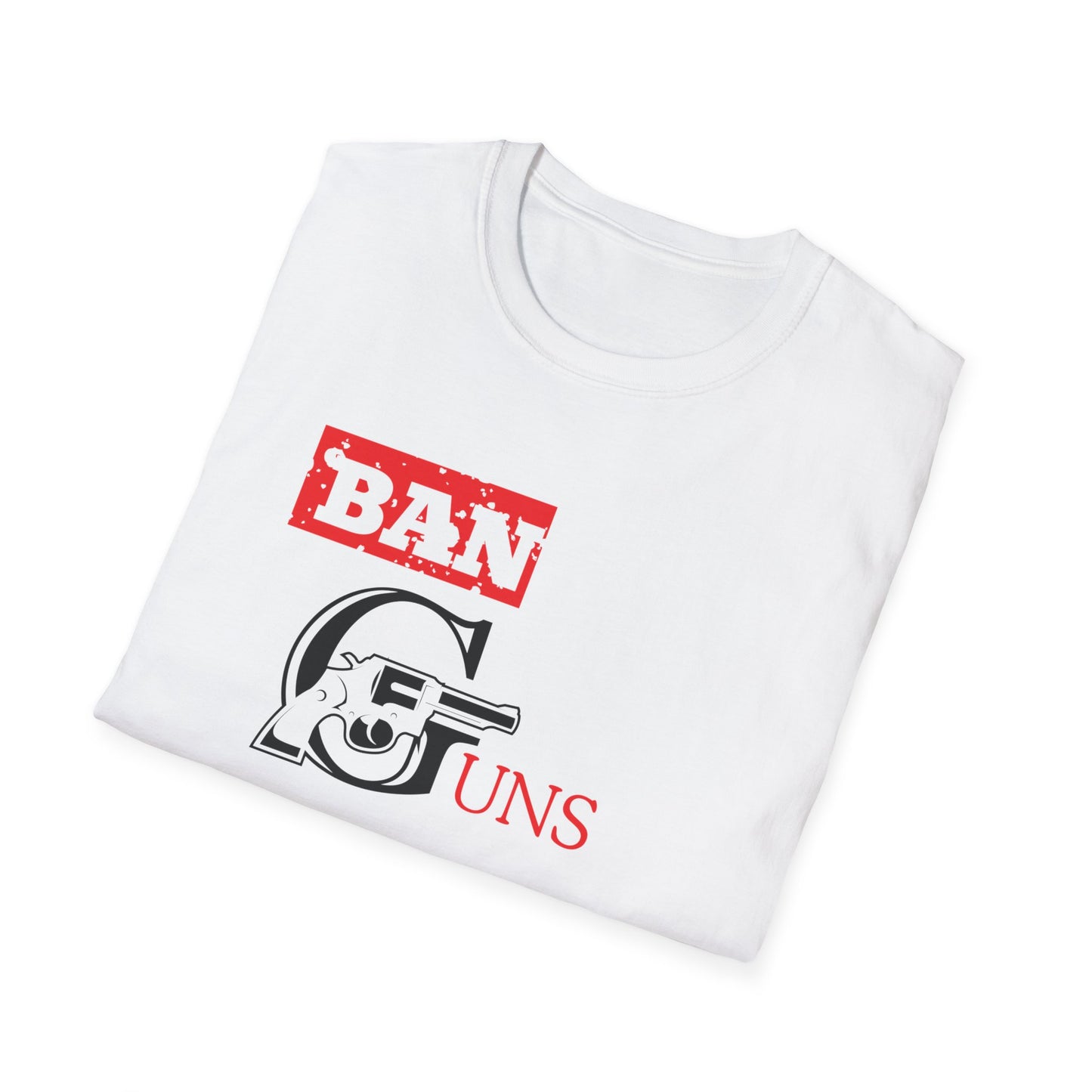 Ban Guns not Books Red Unisex Softstyle T-Shirt