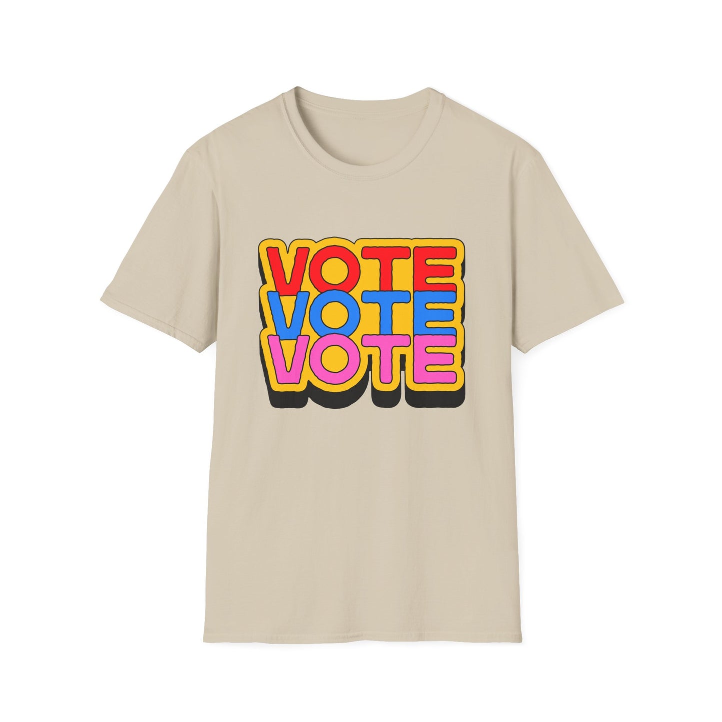 vote vote vote bold Unisex Softstyle T-Shirt