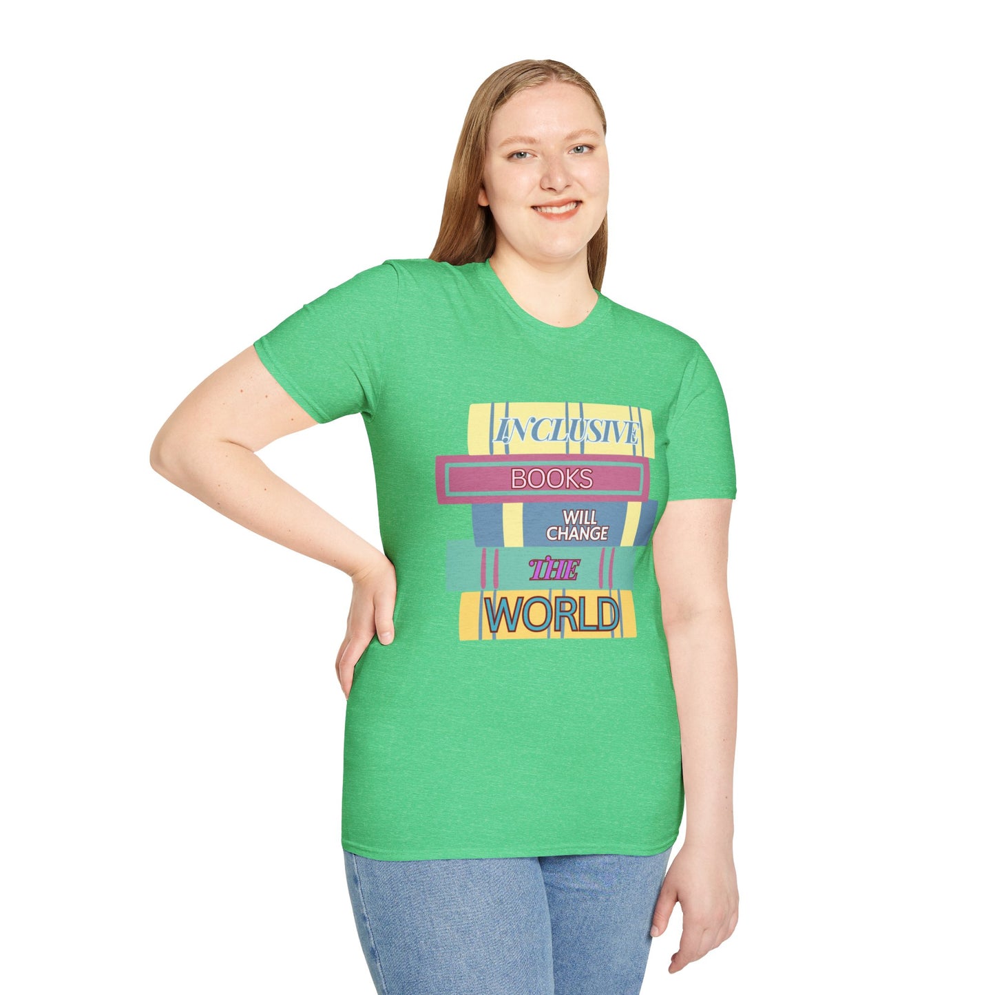 Inclusive books will change the world  Unisex Softstyle T-Shirt