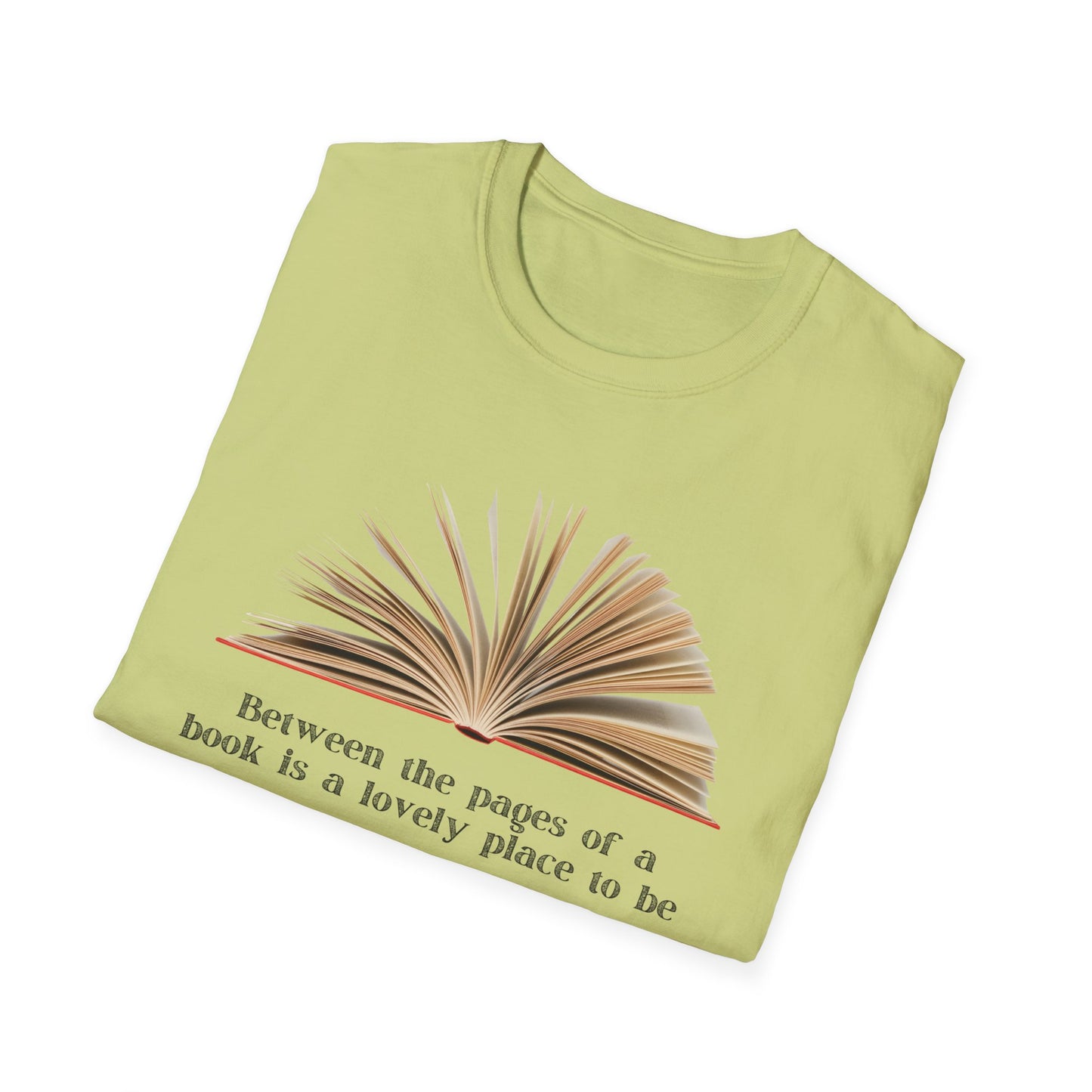 Between the pages of a book  Unisex Softstyle T-Shirt