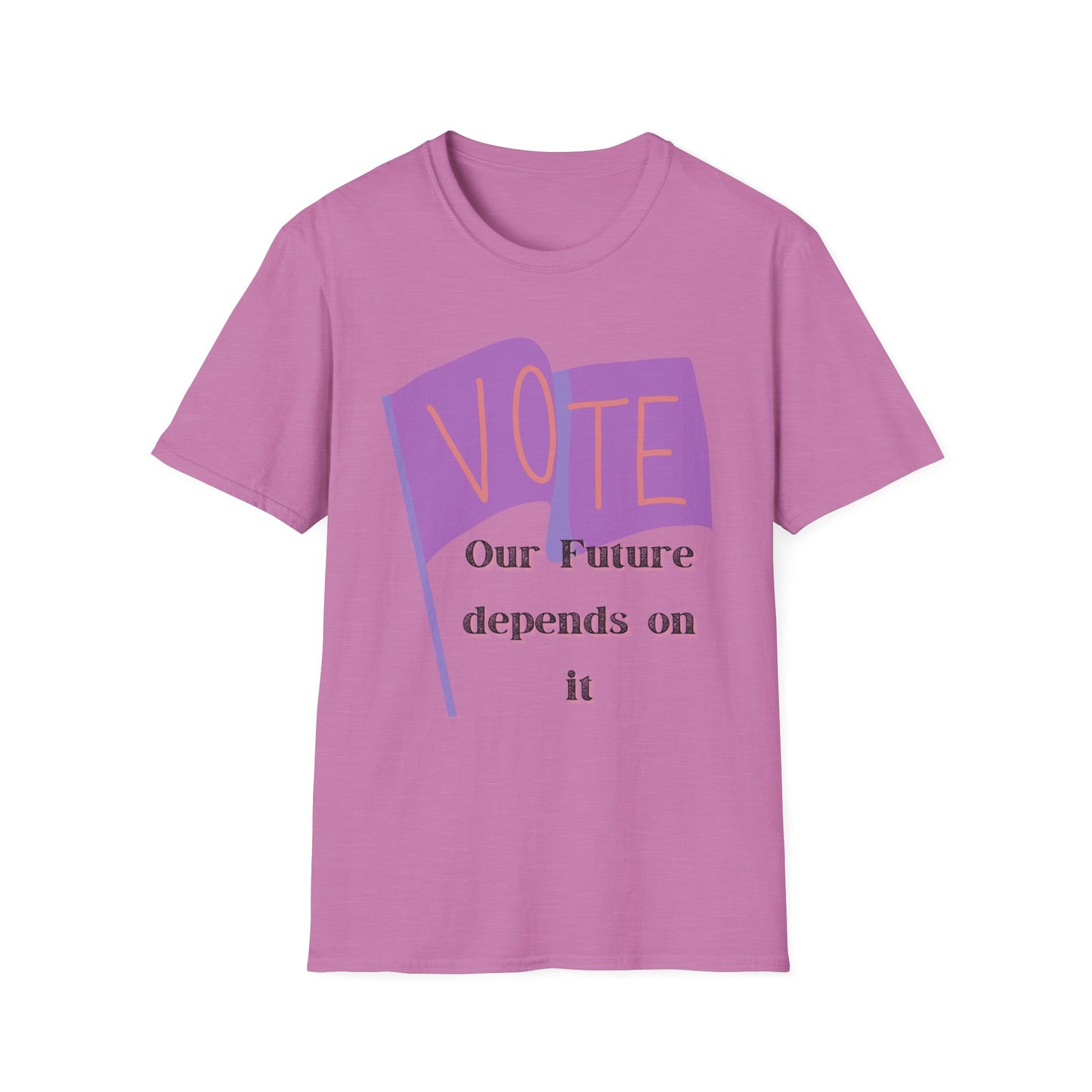 Vote our future depends on it  Unisex Softstyle T-Shirt