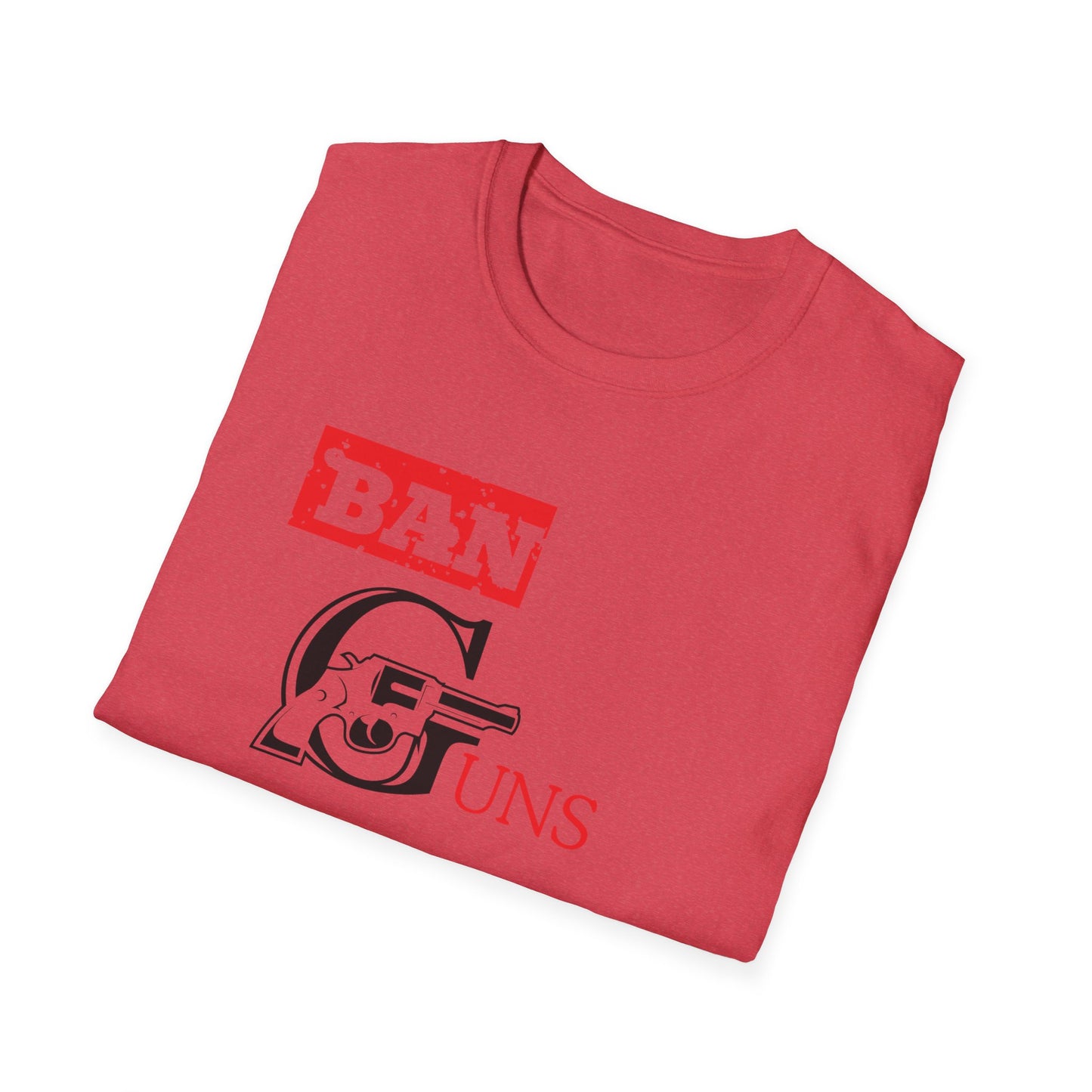 Ban Guns not Books Red Unisex Softstyle T-Shirt