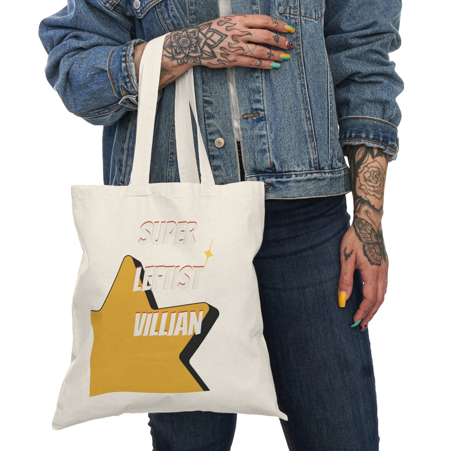 Super Star Leftist Villain Natural Tote Bag