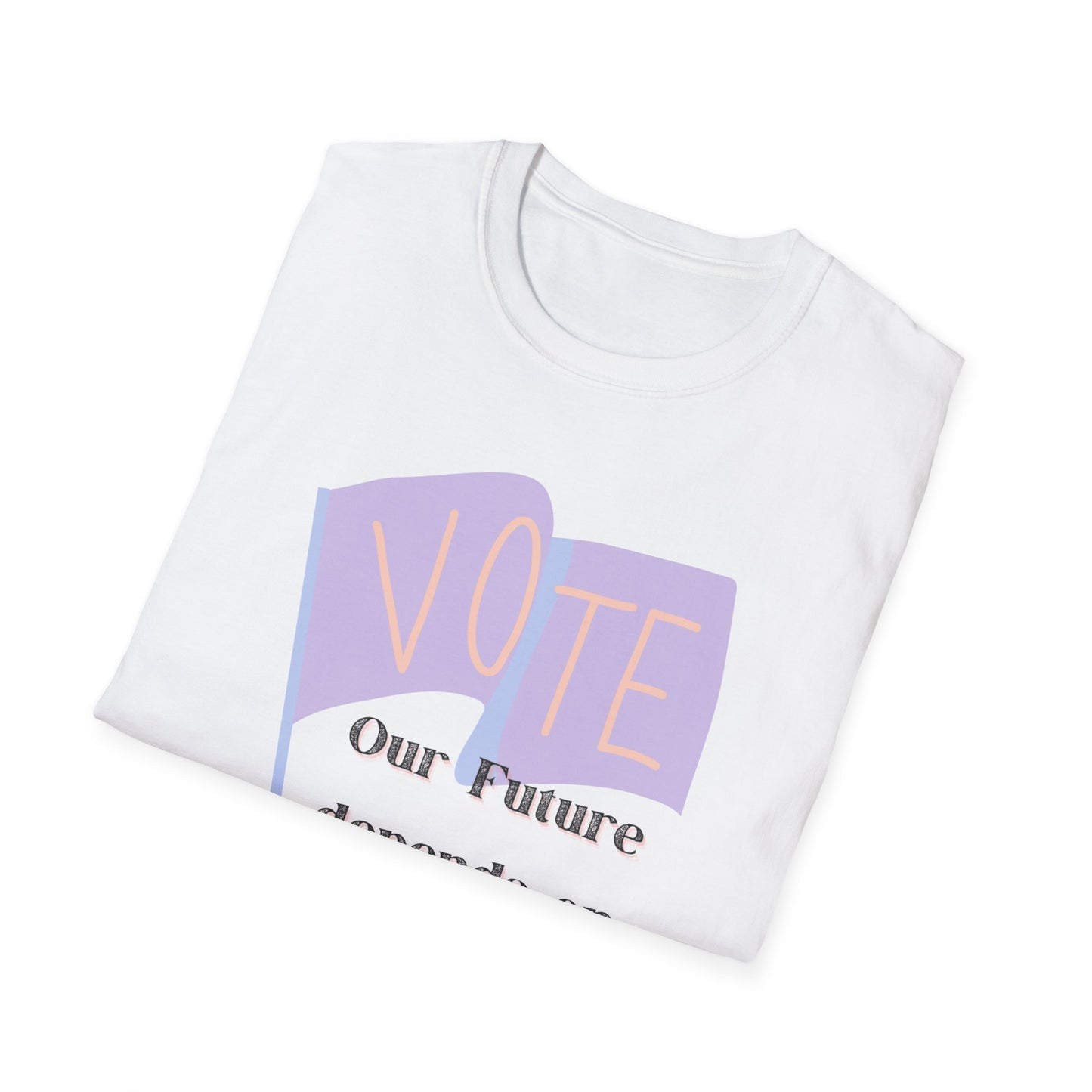 Vote our future depends on it  Unisex Softstyle T-Shirt