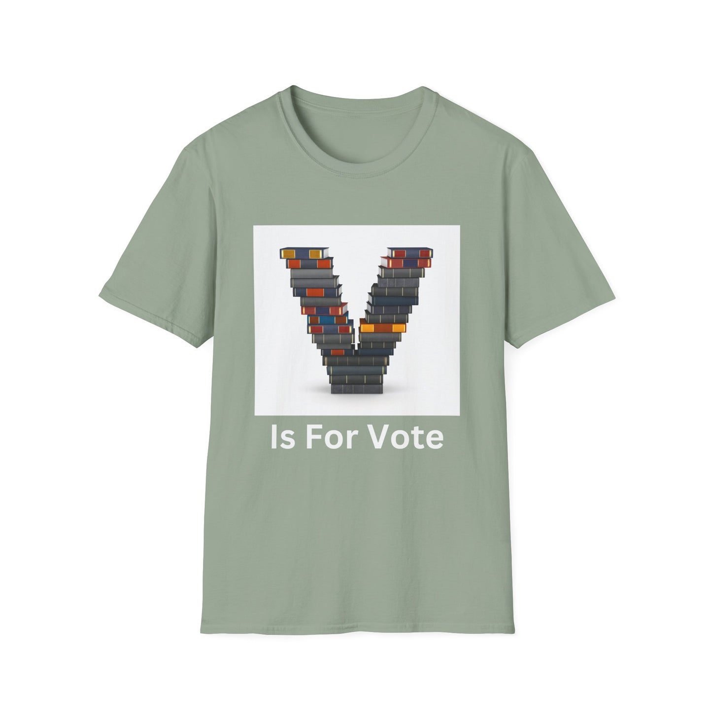 V is for voting  Unisex Softstyle T-Shirt