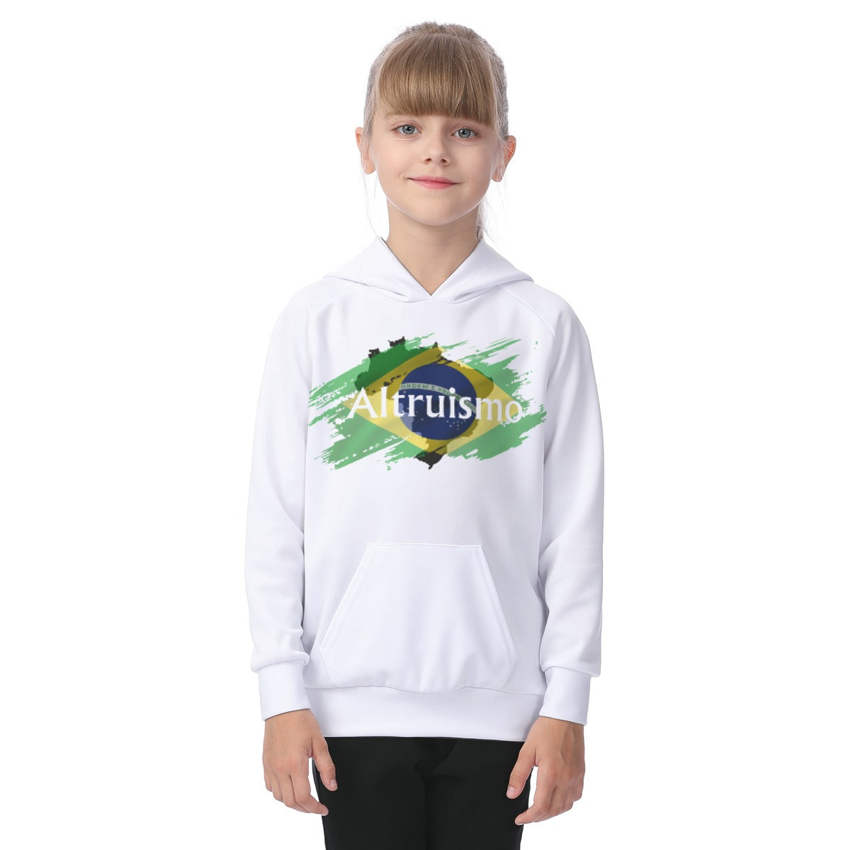 House Collection - Altruismo Flag All-Over Print Kid's Raglan Pullover Hoodie