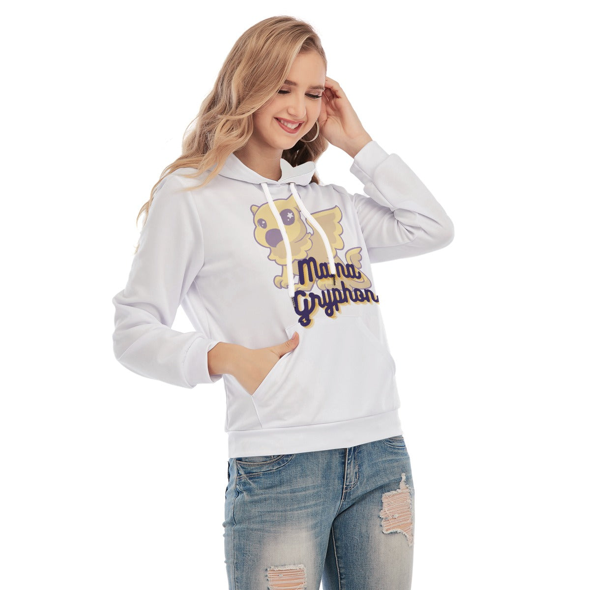 All-Over Print Women's Slim Pullover Hoodie