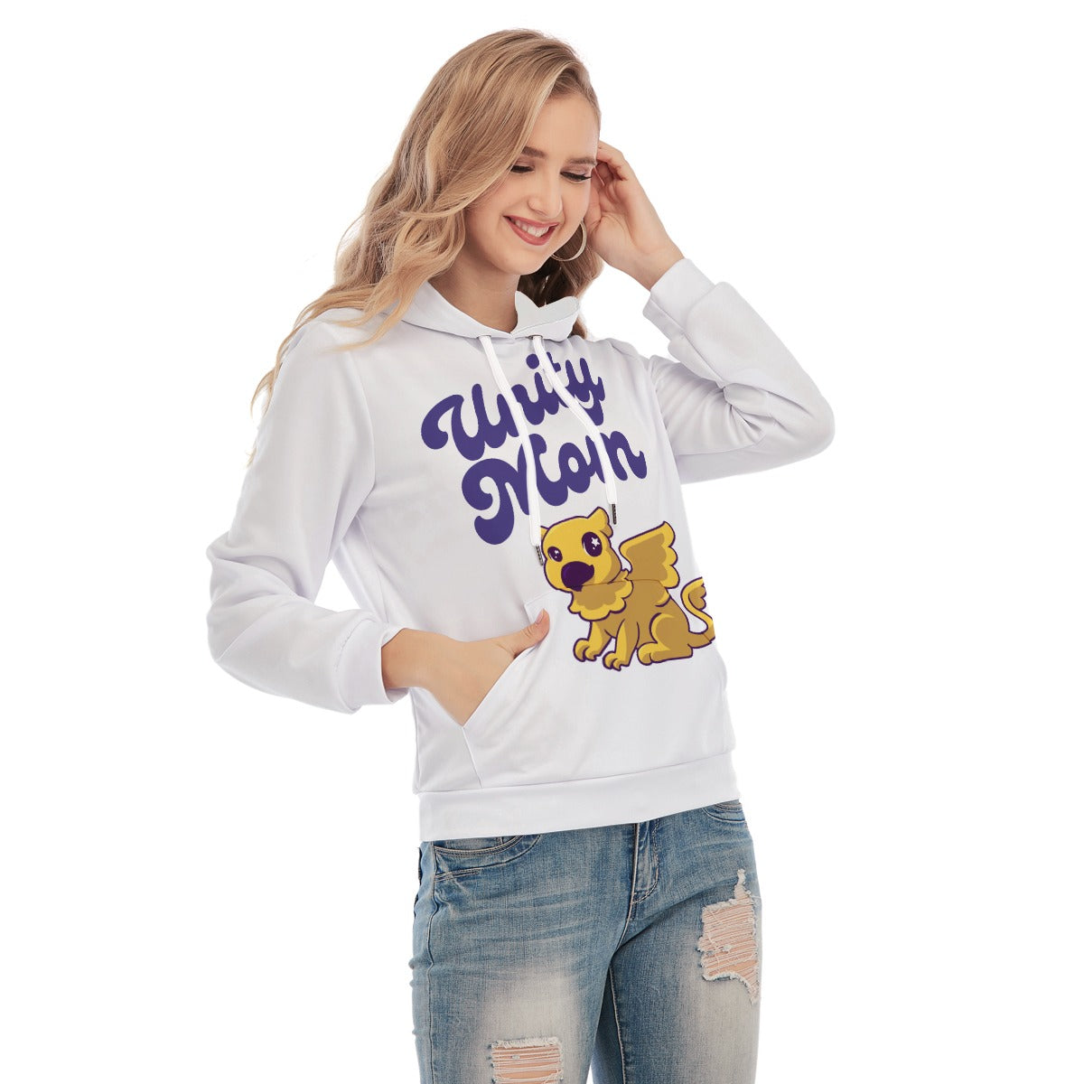 All-Over Print Women's Slim Pullover Hoodie
