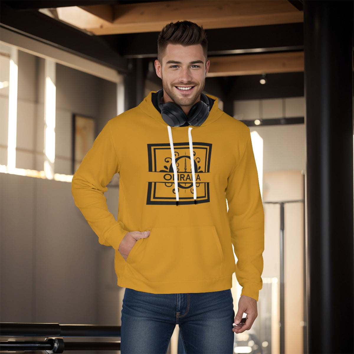 House Collection Onraka "O" All-Over Print Pullover Hoodie