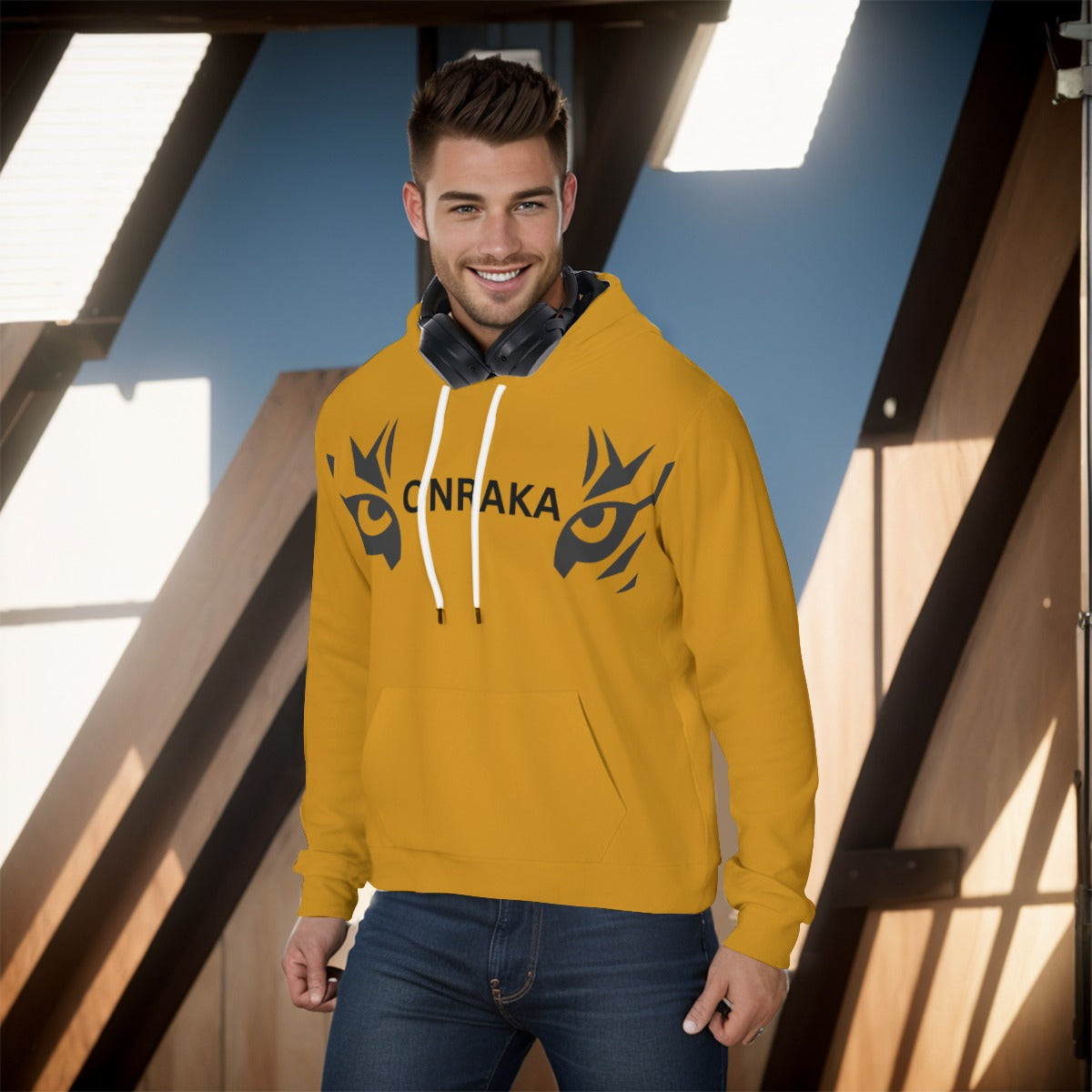 House Collection Onraka Eye of the Tiger All-Over Print Men's Pullover Hoodie