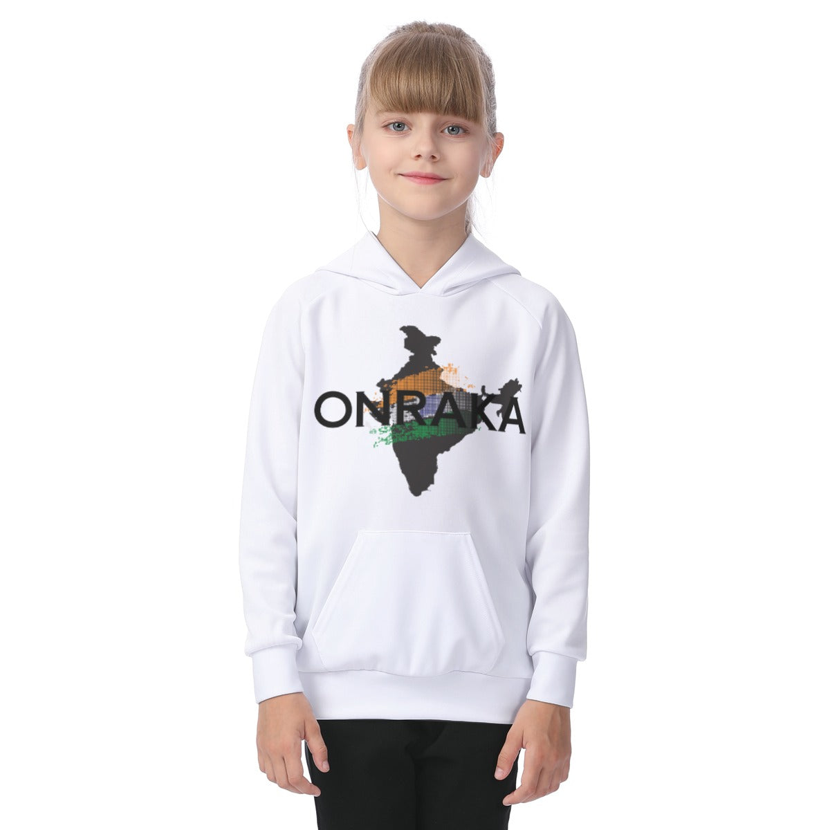 House Collection - Onraka - India -All-Over Print Kid's Raglan Pullover Hoodie