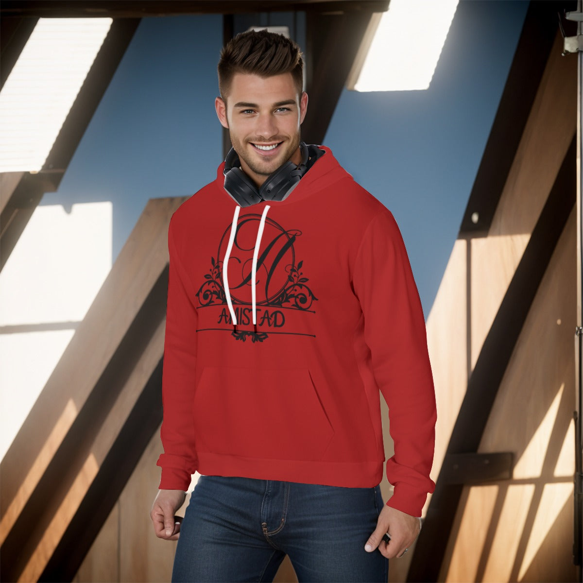 House Collection Amistad All-Over Print Men's Pullover Hoodie