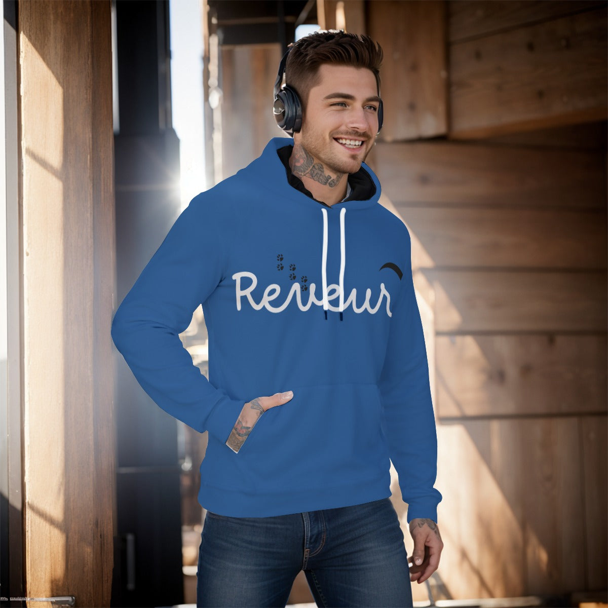 House Collection - Reveur Howl at the moon All-Over Print Men's Pullover Hoodie