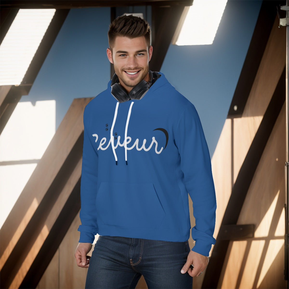 House Collection - Reveur Howl at the moon All-Over Print Men's Pullover Hoodie