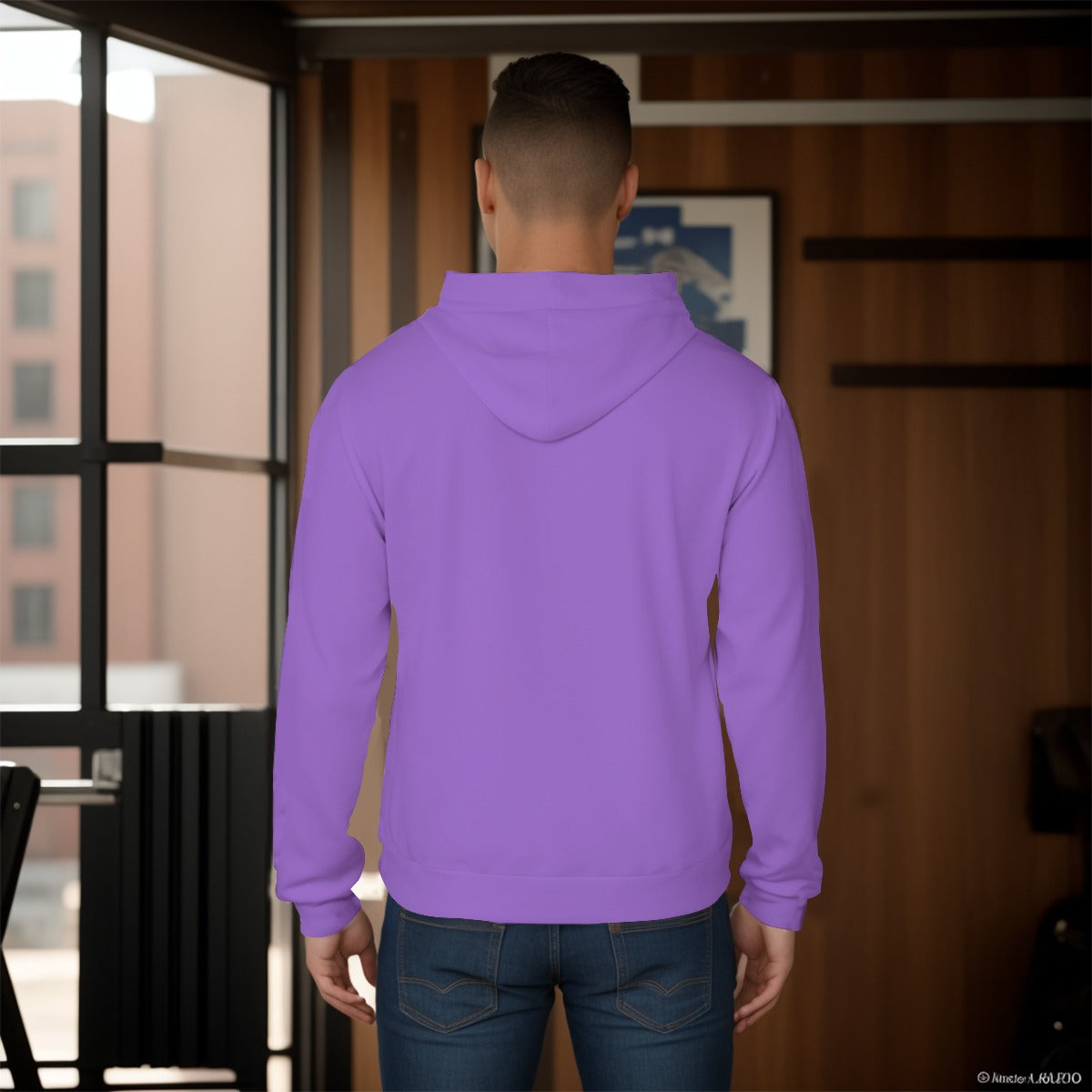 House Collection Nukumori Cherry Blossom Samurai All-Over Print Pullover Hoodie