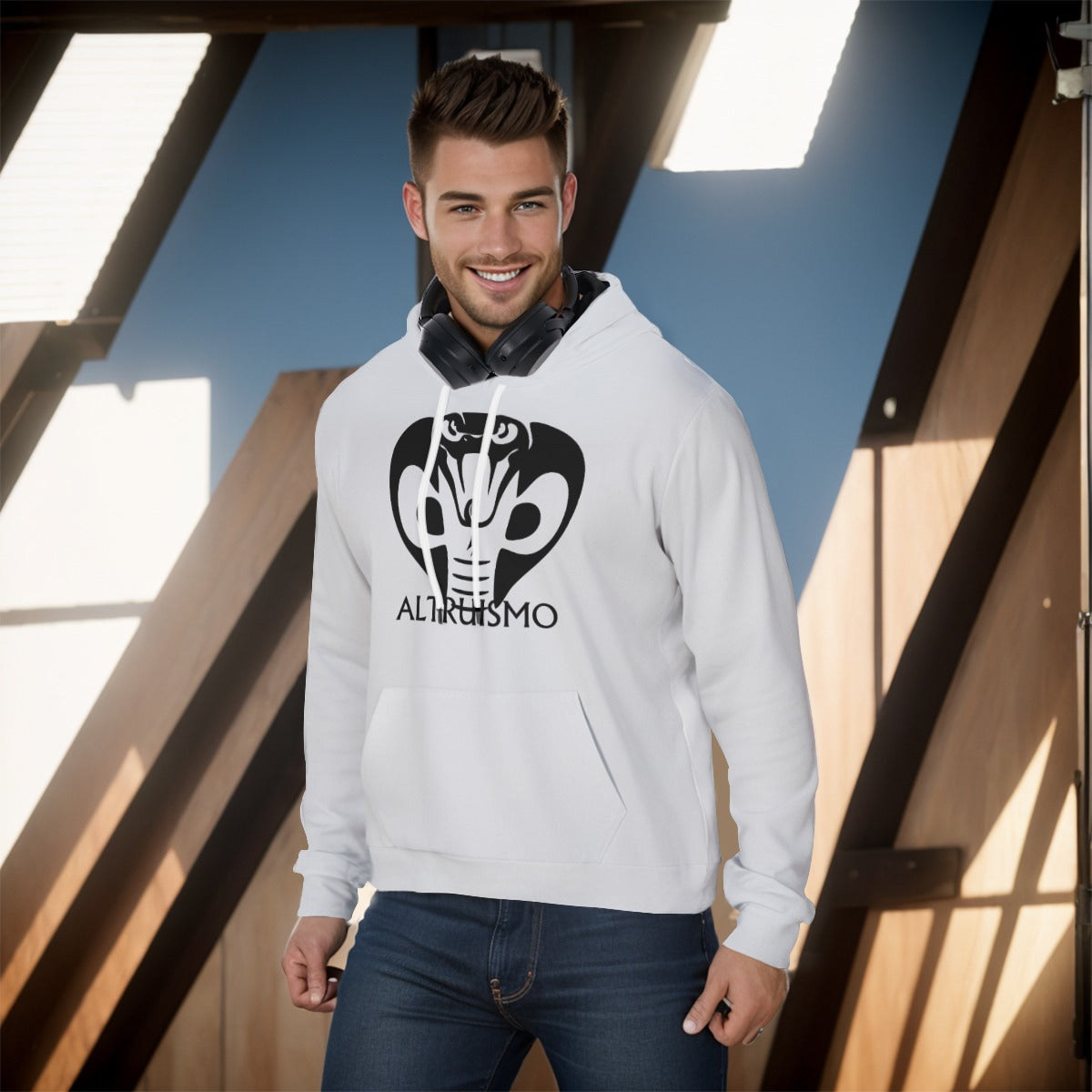 House Collection Altruismo Cobra All-Over Print Pullover Hoodie