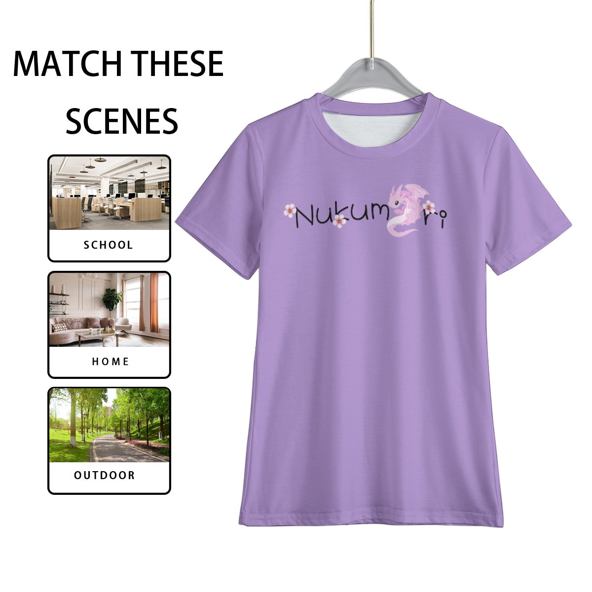 House Collection - Nukumori - Lavendar - All-Over Print Kid's T-Shirt -Purple