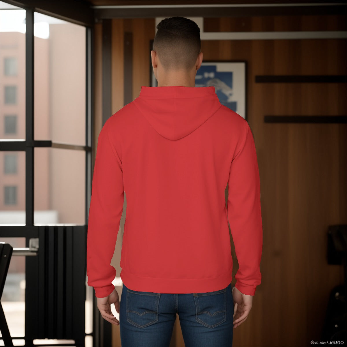 House Committee Amistad Peacock All-Over Print Men's Pullover Hoodie