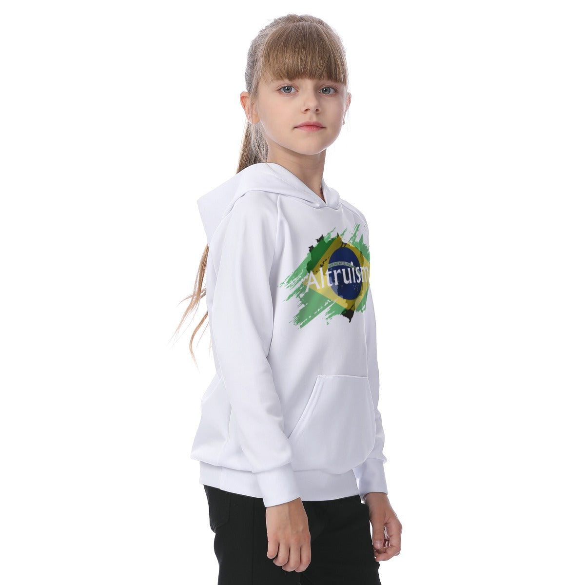 House Collection - Altruismo Flag All-Over Print Kid's Raglan Pullover Hoodie