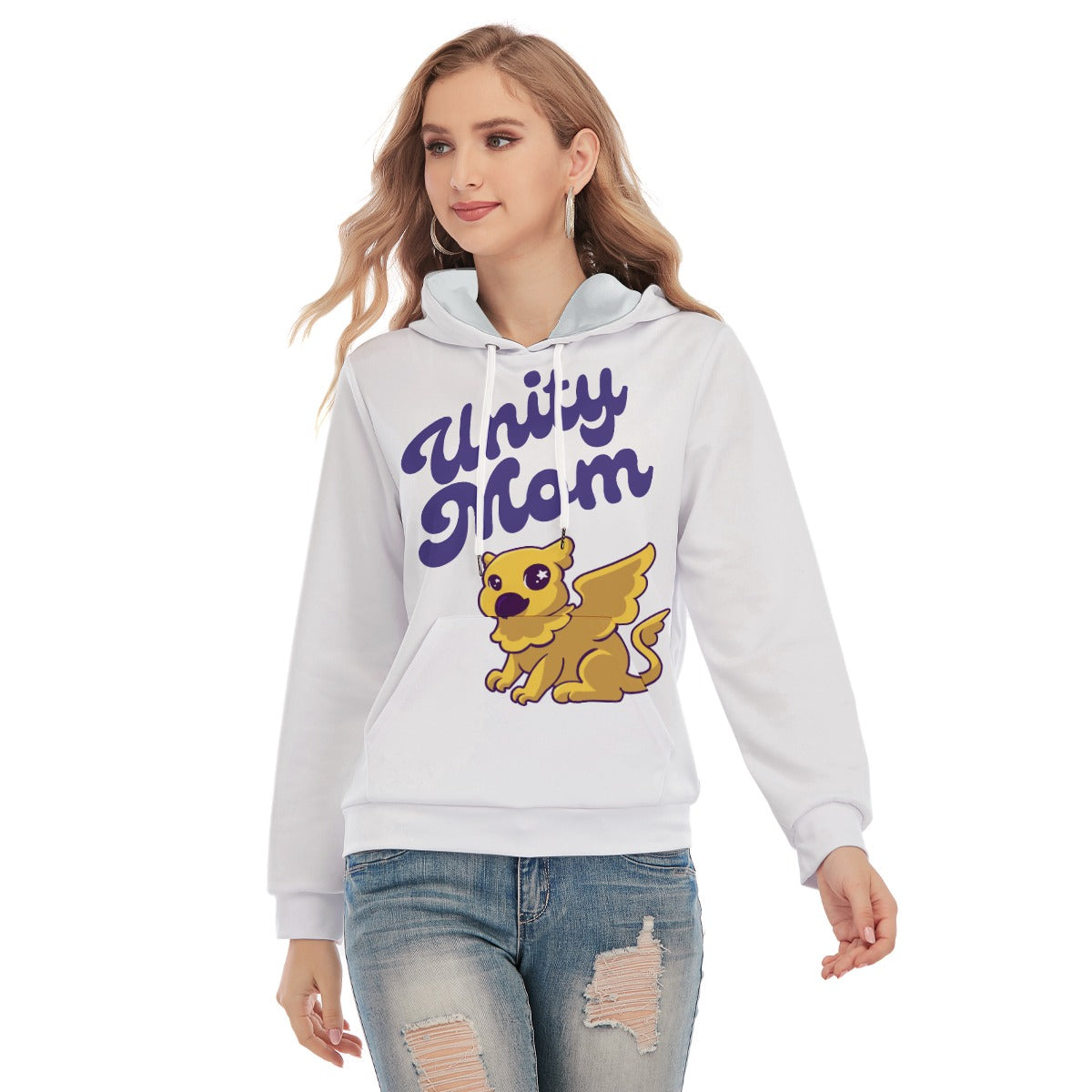 All-Over Print Women's Slim Pullover Hoodie