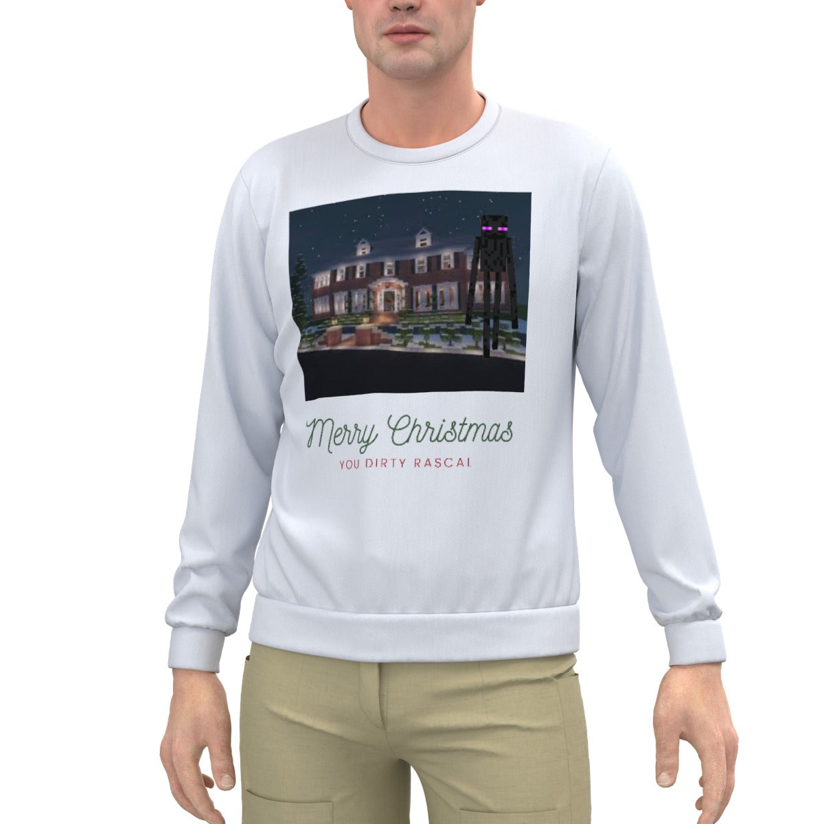 Holiday Collection Minecraft Homealone Crossover All-Over Print Men's Sweatshirt