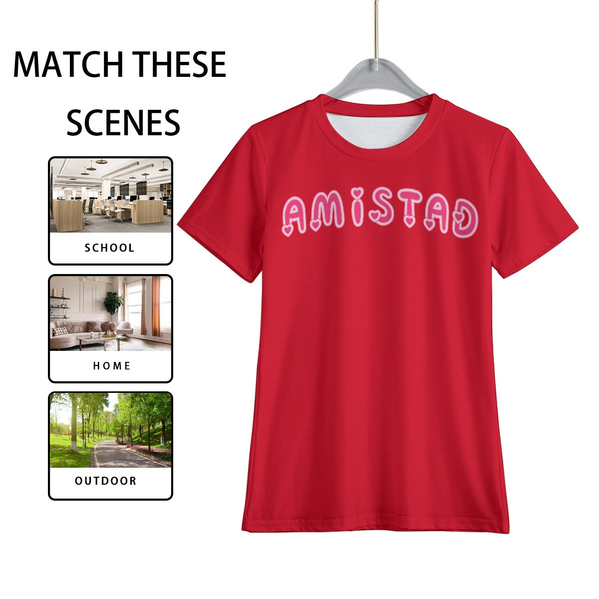 House Collection Amistad Heart All-Over Print Kid's T-Shirt