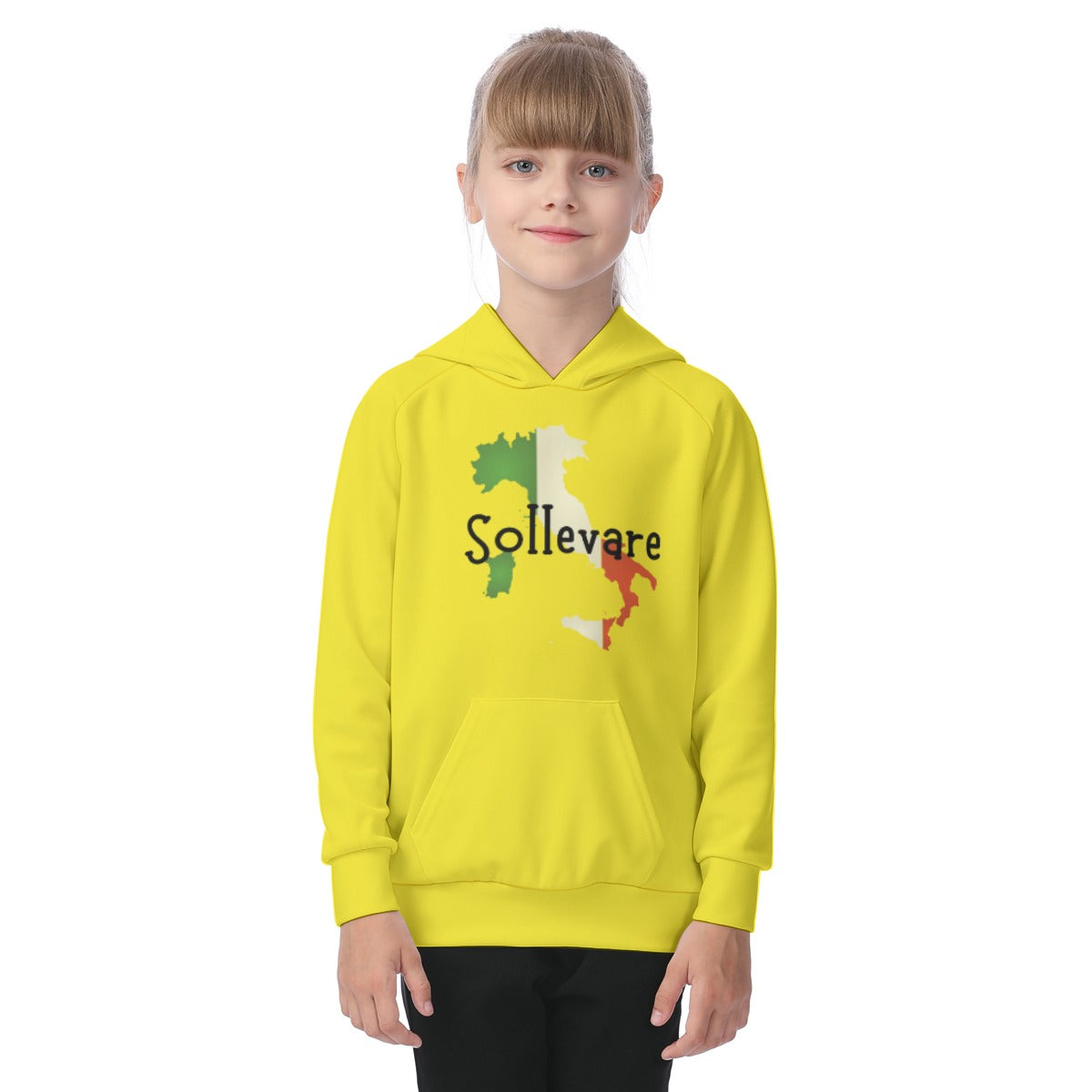 House Collection - Sollevare - Italy All-Over Print Kid's Raglan Pullover Hoodie