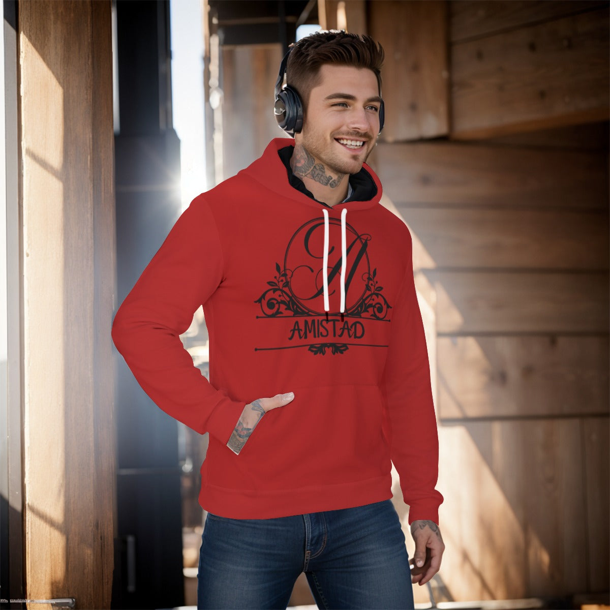 House Collection Amistad All-Over Print Men's Pullover Hoodie