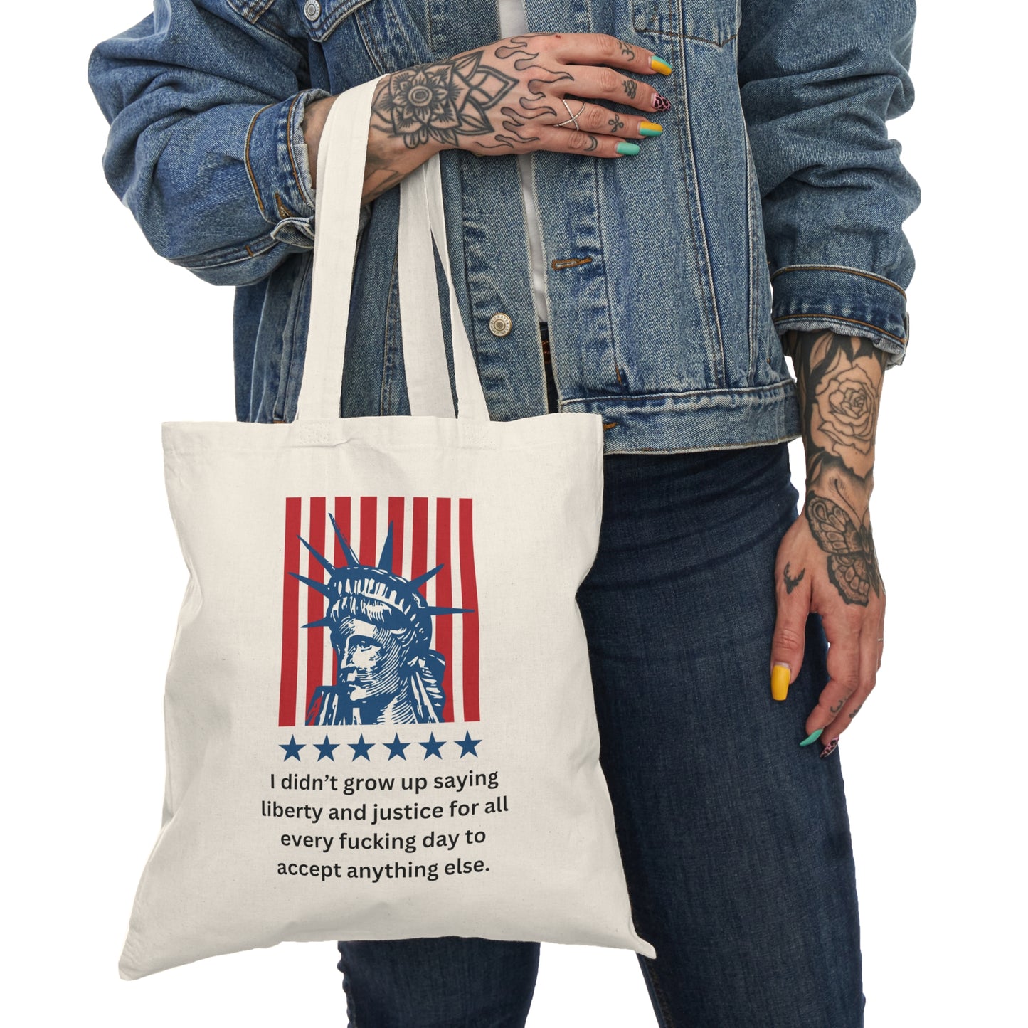 Liberty and Justice for all Natural Tote Bag