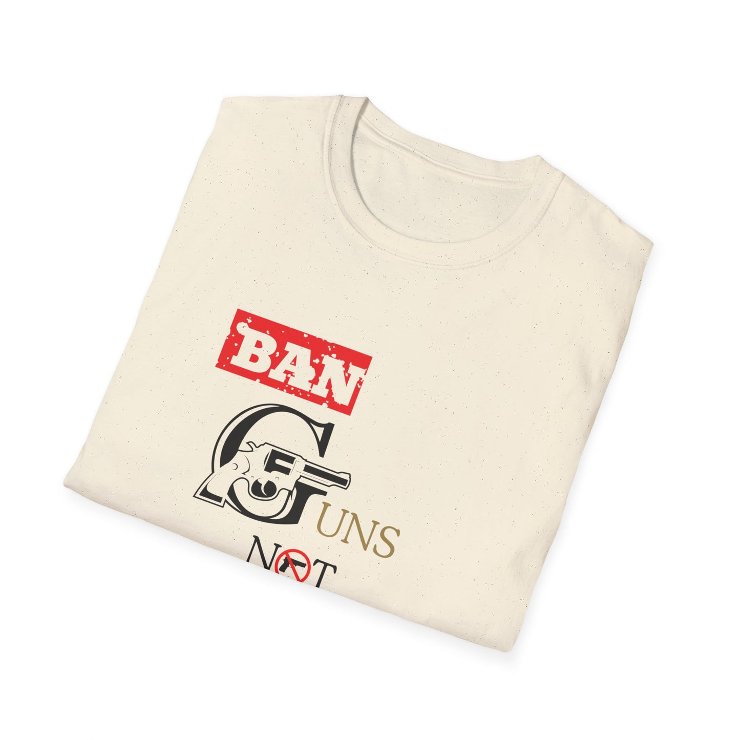 Ban Guns not Books golden rings Unisex Softstyle T-Shirt