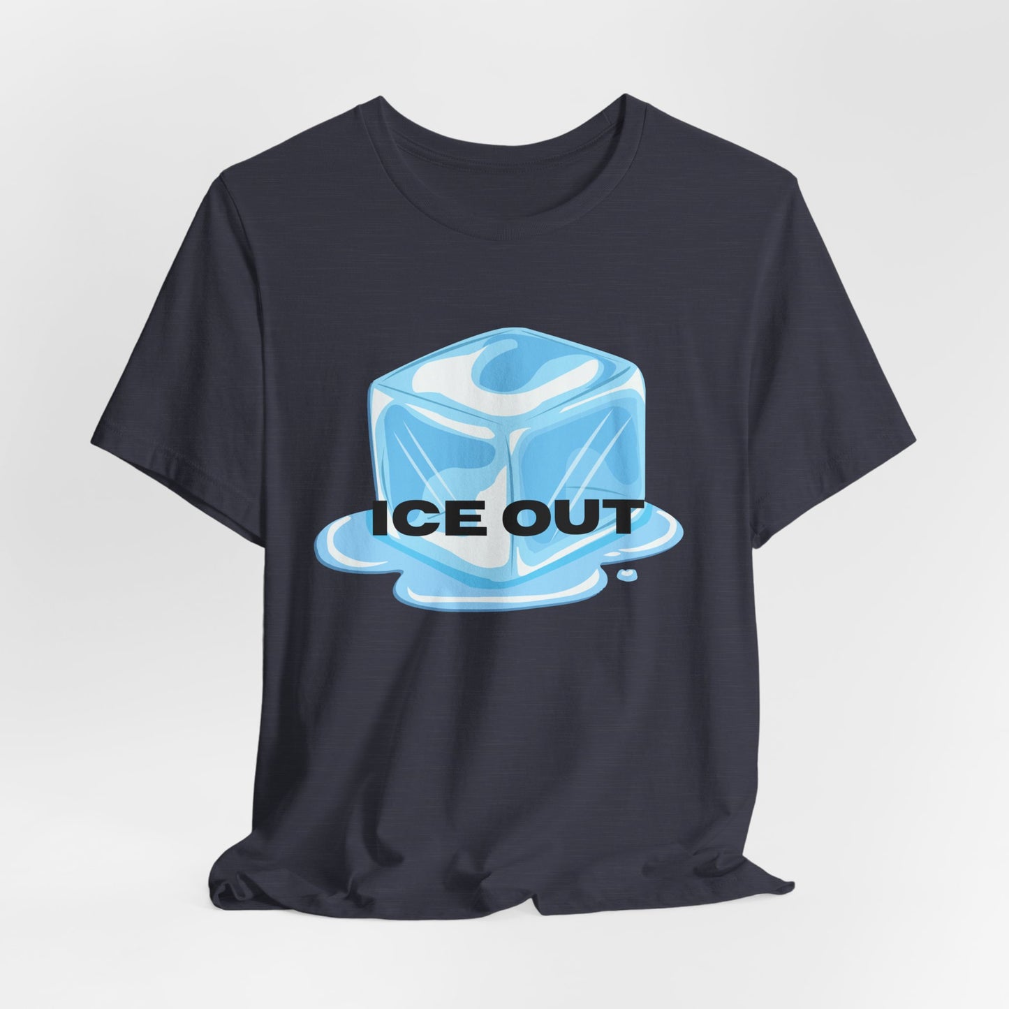 Ice Out Tee — Graphic Ice Cube Shirt with "ICE OUT" Text