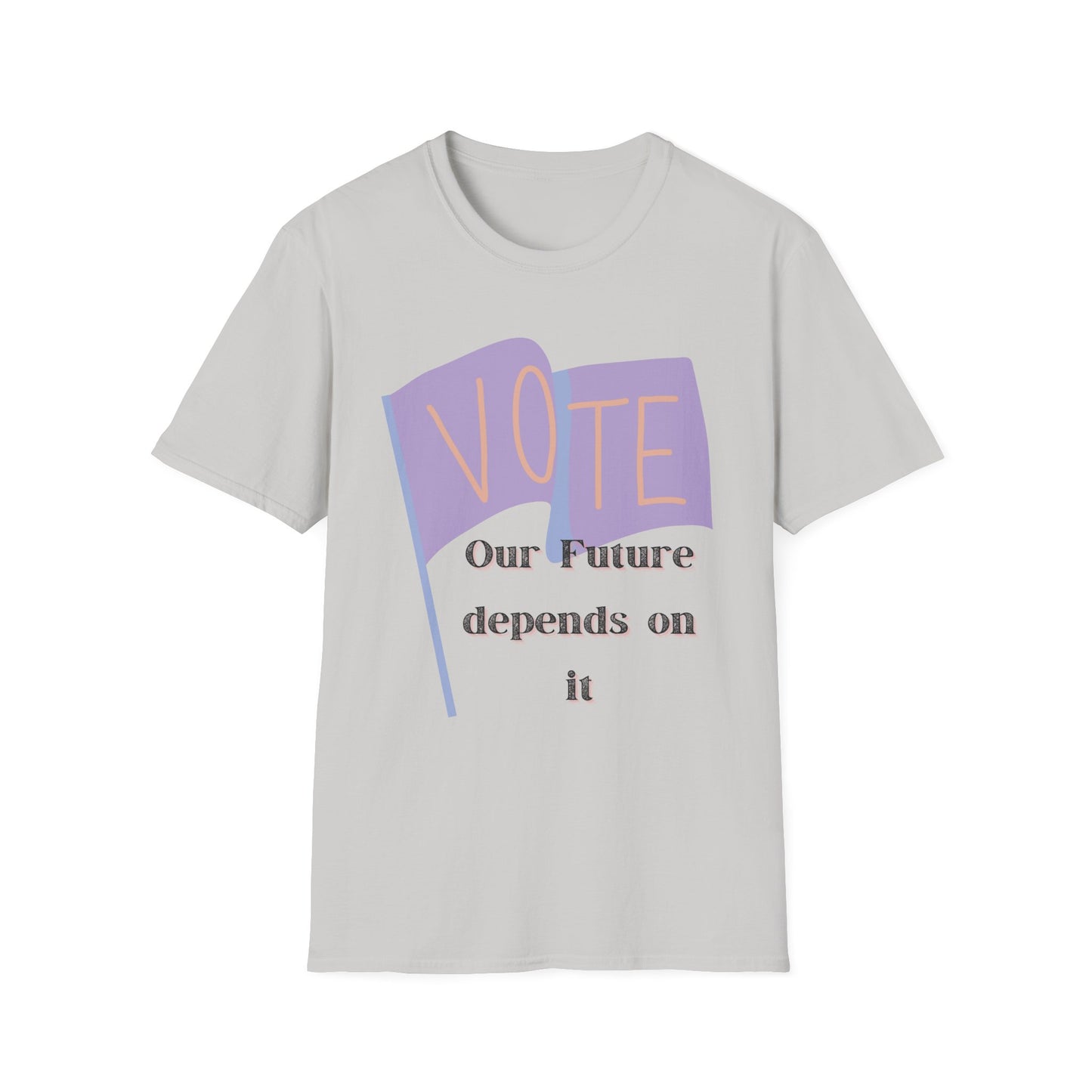 Vote our future depends on it  Unisex Softstyle T-Shirt