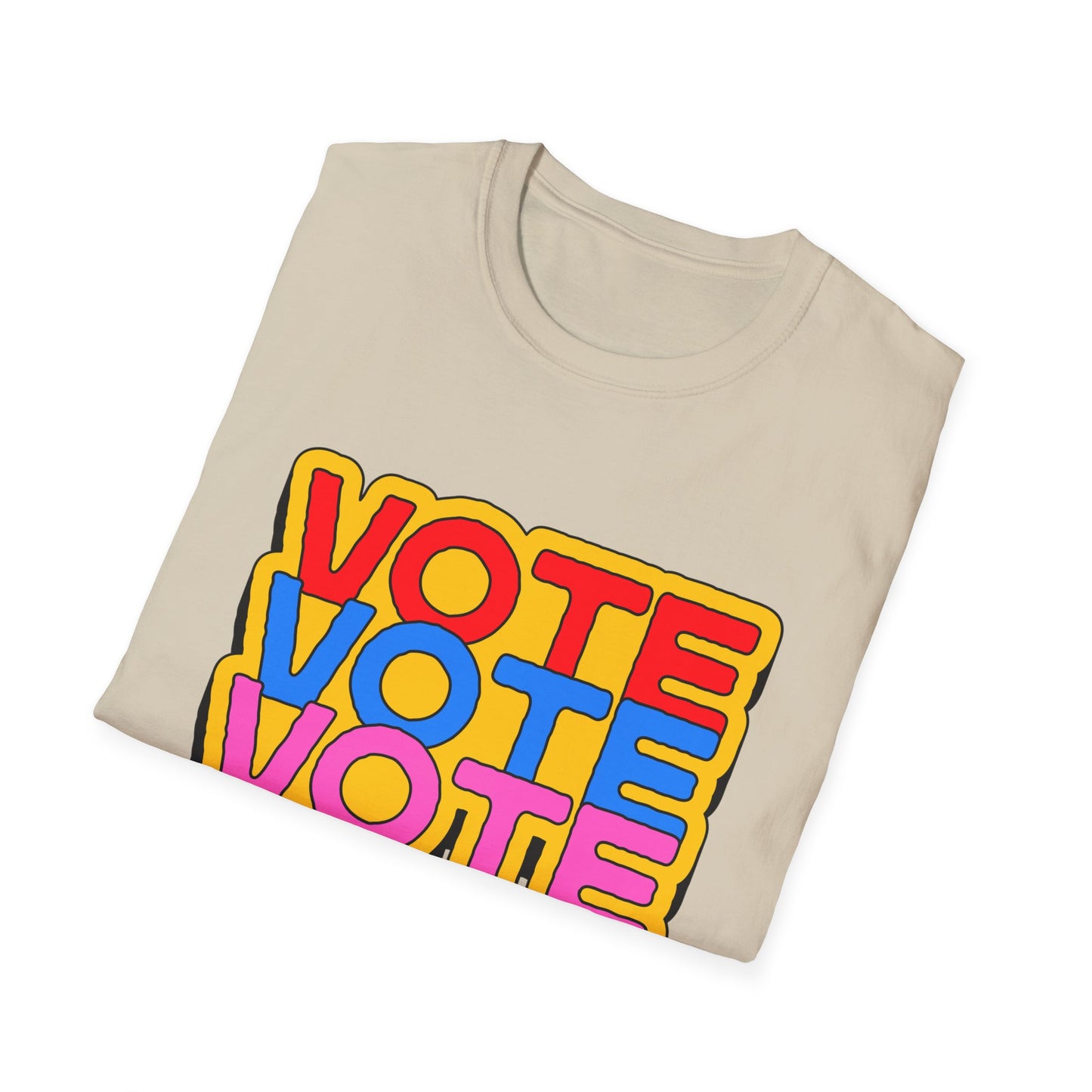 vote vote vote bold Unisex Softstyle T-Shirt