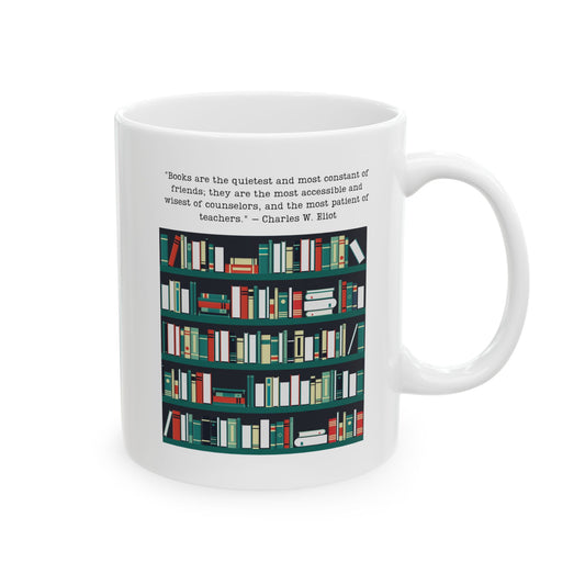 Books Ceramic Mug, (11oz, 15oz)