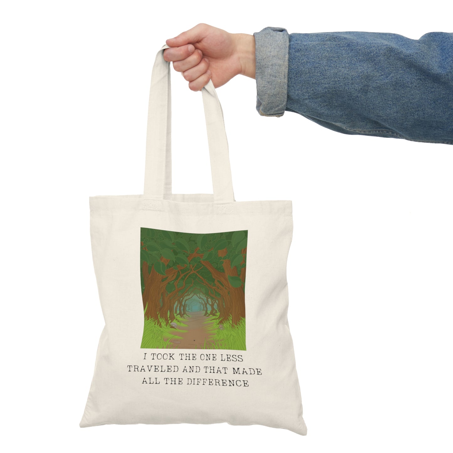 Path Less Traveled  Natural Tote Bag